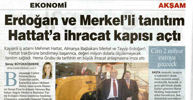 Erdoğan ve Merkel'li Tanıtım Hattat'a İhracat Kapısı Açtı