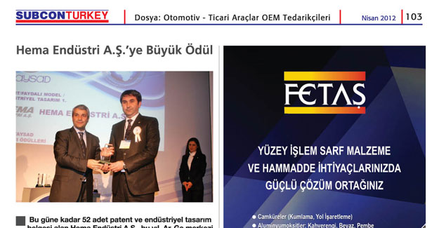 Hema Endüstri A.Ş.'ye Büyük Ödül